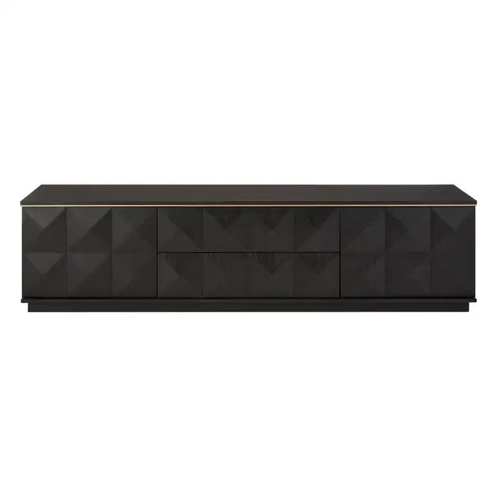 Diamond Wooden Media Unit In Brown