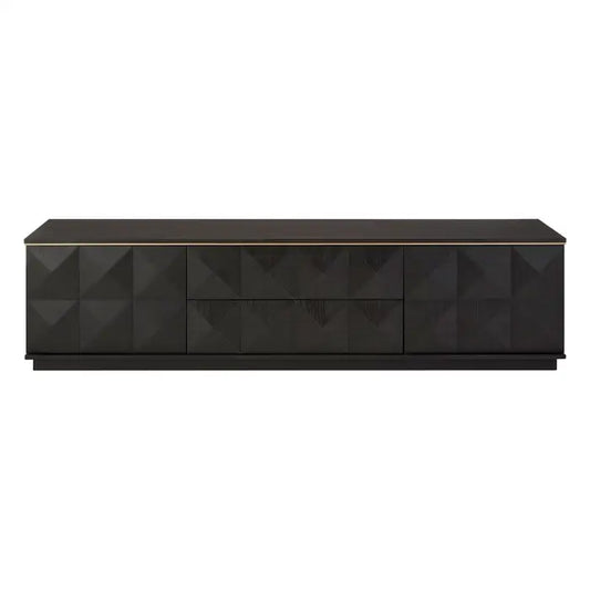 Diamond Wooden Media Unit In Brown