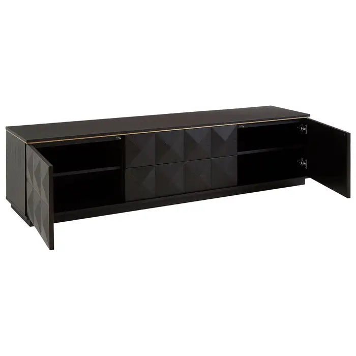 Diamond Wooden Media Unit In Brown