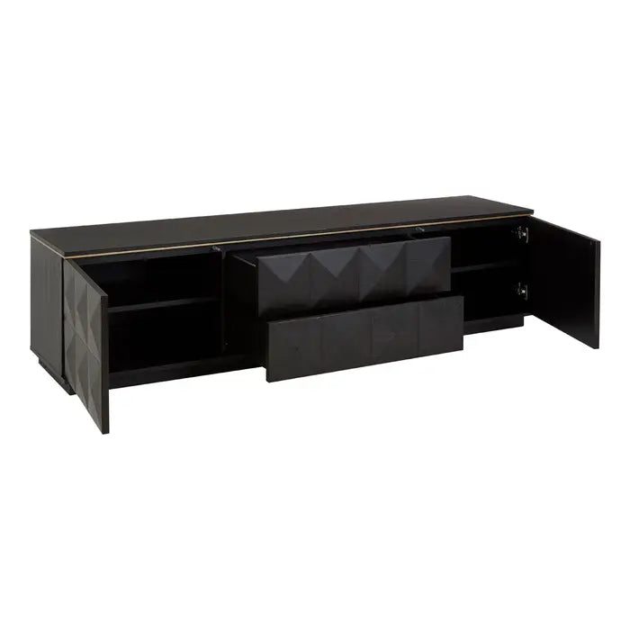 Diamond Wooden Media Unit In Brown