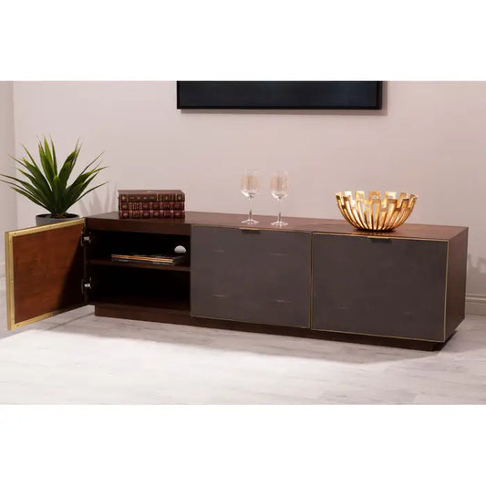 Kempton Wooden Media Unit In Brown