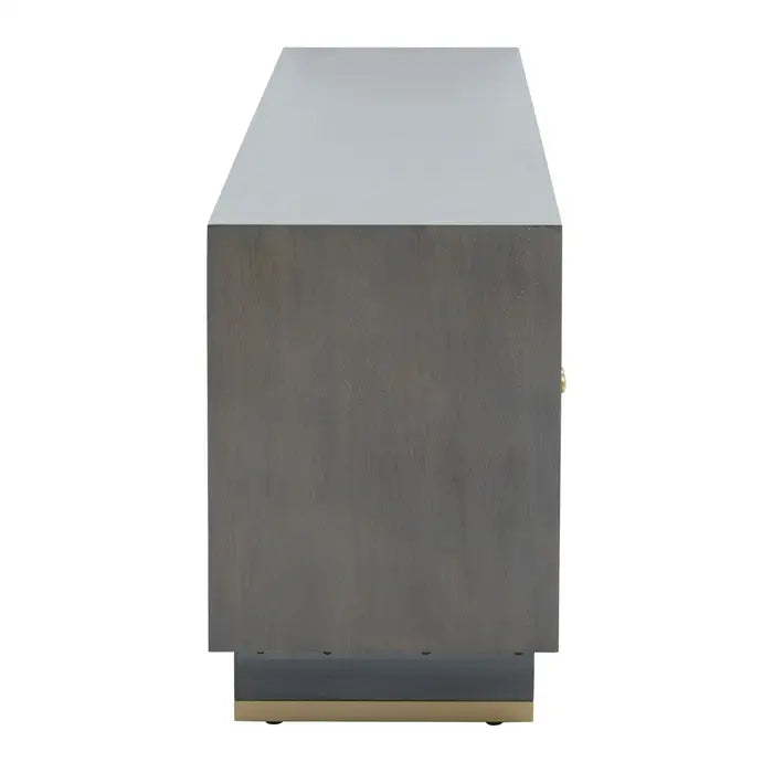 Deskey Grey Oak Veneer Frame Media Unit