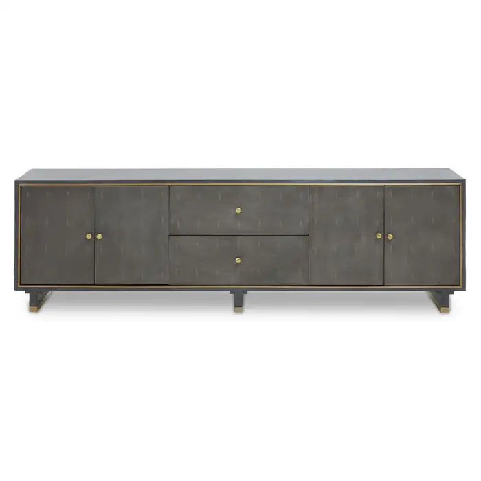 Deskey Grey Oak Veneer Frame Media Unit