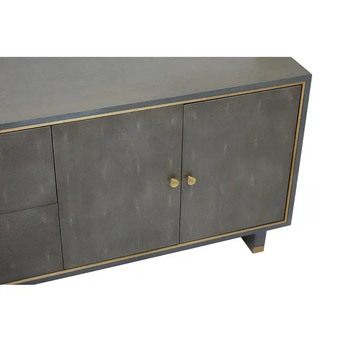 Deskey Grey Oak Veneer Frame Media Unit