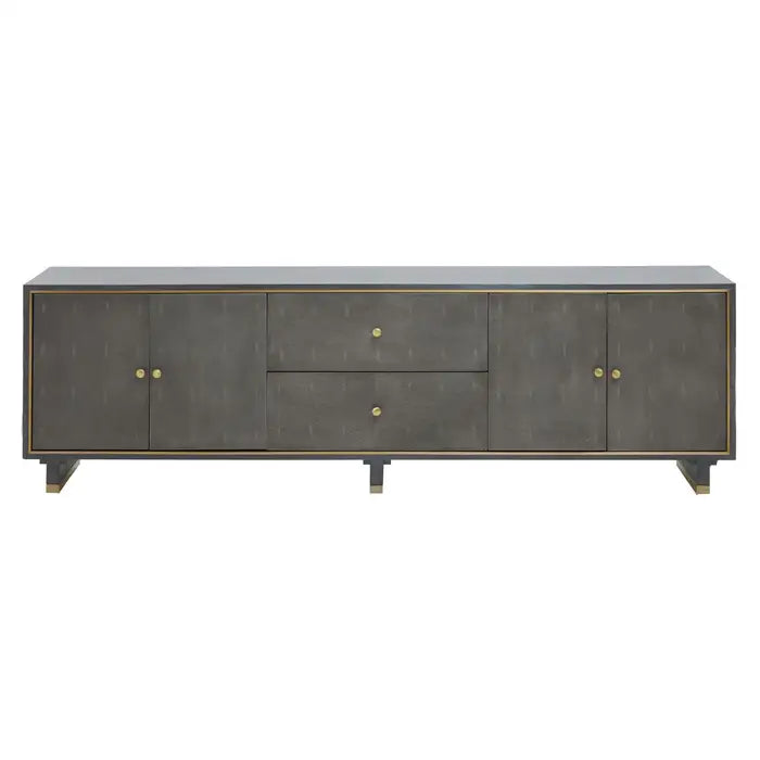 Deskey Grey Oak Veneer Frame Media Unit