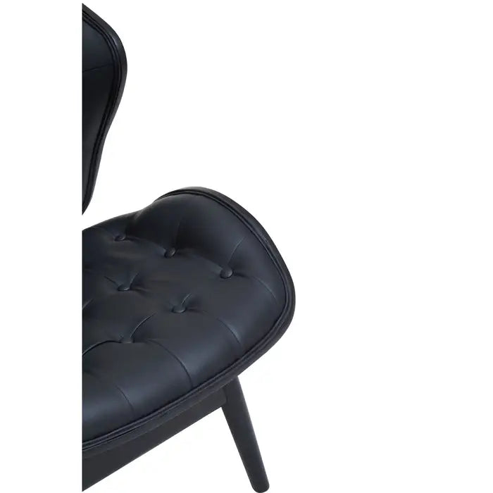 Modern Black Velvet Lounge Chair – Tufted Upholstery & Metal Frame