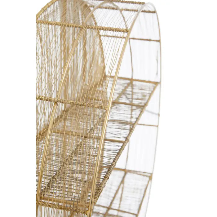 Luxurious Gold Iron Round Wall Shelf – Elegant Design
