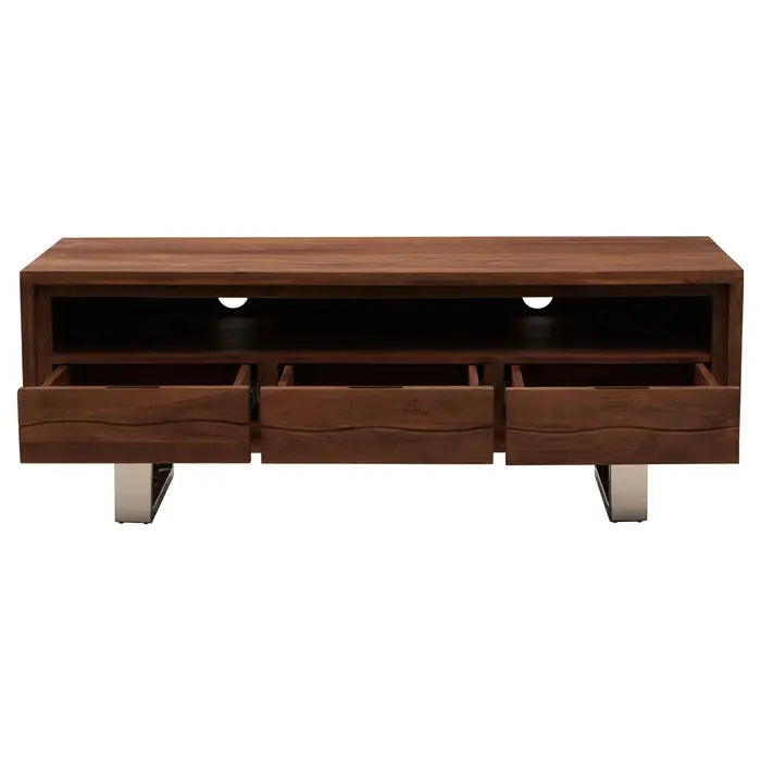 Simla Acacia Three Drawer Media Unit In Brown