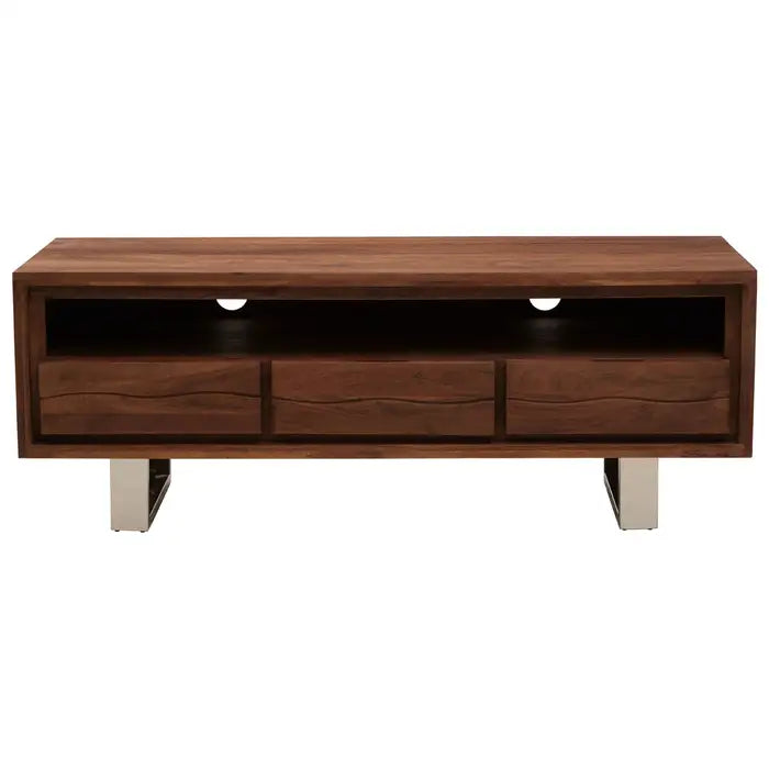 Simla Acacia Three Drawer Media Unit In Brown