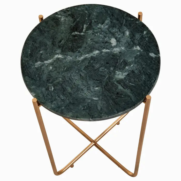 Elegant Gold Marble Side Table – Luxe Design & Timeless Appeal