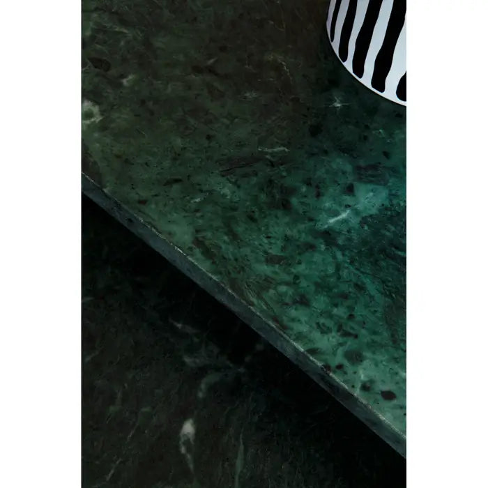 Elegant Green Marble Nesting Tables – Gold Frame & Compact Design