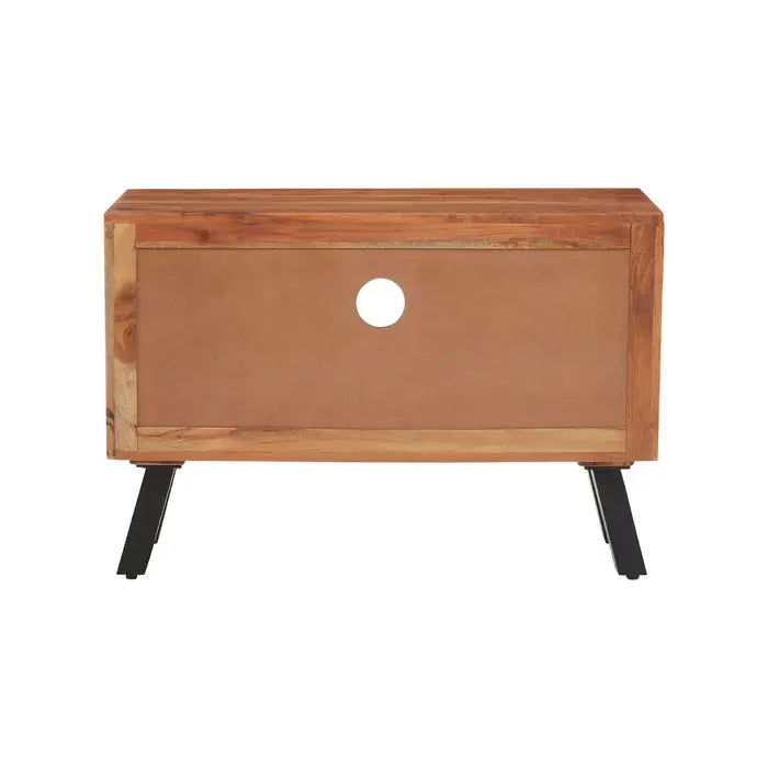 Nashik Two Drawer Acacia Media Unit In Natural