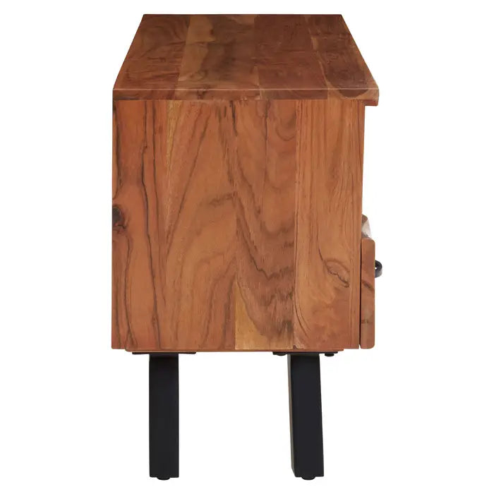 Nashik Three Drawer Acacia Media Unit In Black
