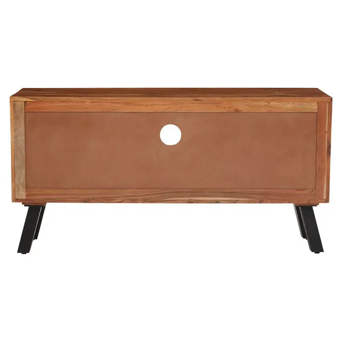 Nashik Three Drawer Acacia Media Unit In Black