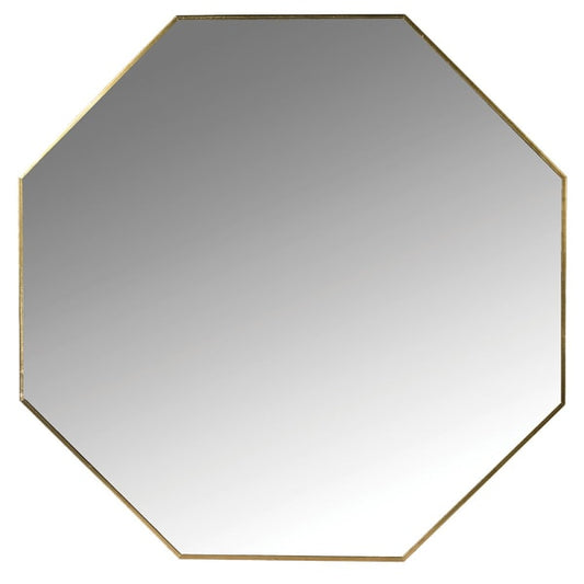 Modern Gold Octagonal Wall Mirror – Sleek Iron Frame - Your Home Interiors - House & Home