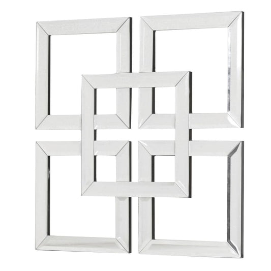 Modern White Geometric Wall Mirror – Stylish Mirrored Glass Accent 
- Your Home Interiors - House & Home