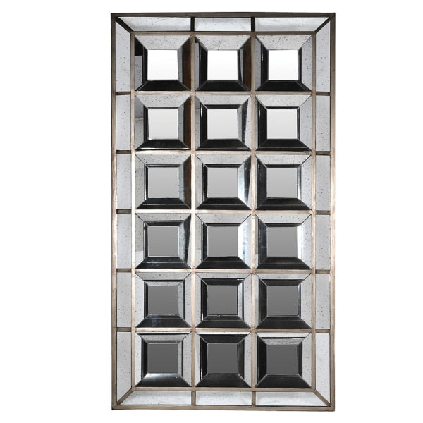 Elegant Antique Silver Panelled Wall Mirror – Statement Piece - Your Home Interiors - House & Home