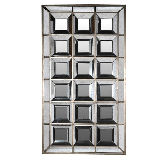 Elegant Antique Silver Panelled Wall Mirror – Statement Piece - Your Home Interiors - House & Home