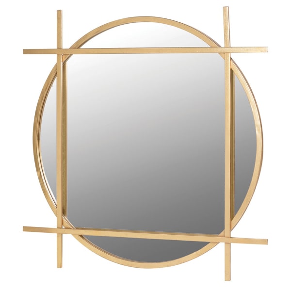Sleek Gold Geometric Mirror – Modern Iron Frame & Contemporary Design - Your Home Interiors - House & Home