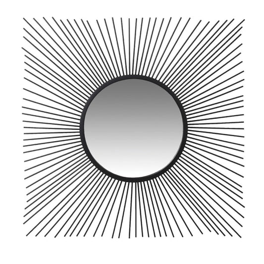 Striking Black Sunburst Mirror – Modern Iron Frame & Bold Design - Your Home Interiors - House & Home