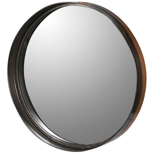 Modern Black Iron Round Wall Mirror – Deep Frame & Sleek Design - Your Home Interiors - House & Home