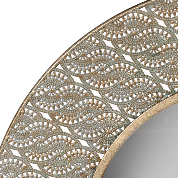 Luxury Gold Round Wall Mirror – Ornate Iron Frame & Timeless Design 
- Your Home Interiors - House & Home