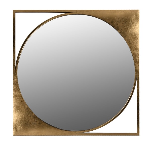 Modern Geometric Gold Wall Mirror – Iron Frame & Bold Design - Your Home Interiors - House & Home