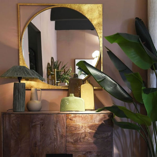 Modern Geometric Gold Wall Mirror – Iron Frame & Bold Design - Your Home Interiors - House & Home