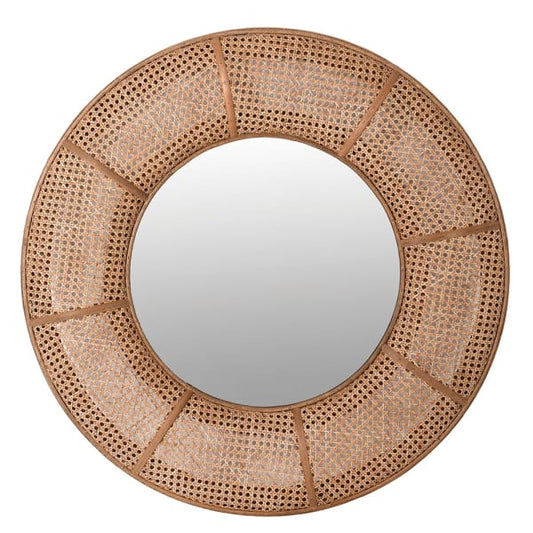 Chic Boho Rattan Round Mirror – Handwoven Plywood & Natural Finish - Your Home Interiors - House & Home