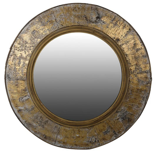 Rustic Birch Bark Round Mirror – Handcrafted Wood Frame & Textured Finish - Your Home Interiors - House & Home