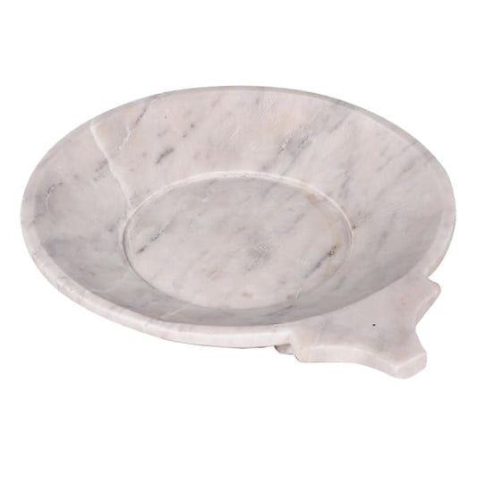 Elegant White Marble Serving Dish – Handcrafted Design & Natural Finish - Your Home Interiors - House & Home