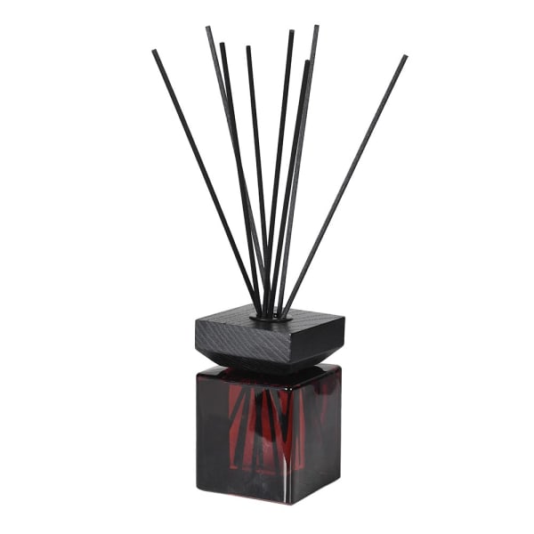 Elegant CasaFina Ambitious Reed Diffuser – Burgundy Glass Bottle with Black Fiber Sticks - Your Home Interiors - House & Home
