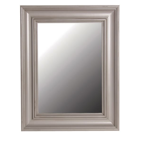 Elegant Grey Framed Wall Mirror – Rectangular Design & Durable Paulownia Frame - Your Home Interiors - House & Home