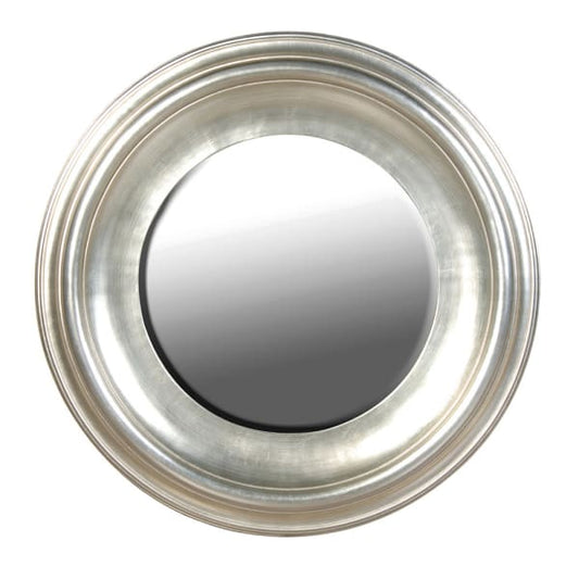Elegant Silver Round Wall Mirror – Paulownia Wood Frame & Timeless Design - Your Home Interiors - House & Home