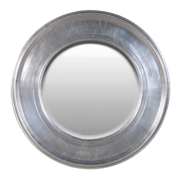 Sleek Silver Round Wall Mirror – Paulownia Wood Frame & Sleek Finish  - Your Home Interiors - House & Home