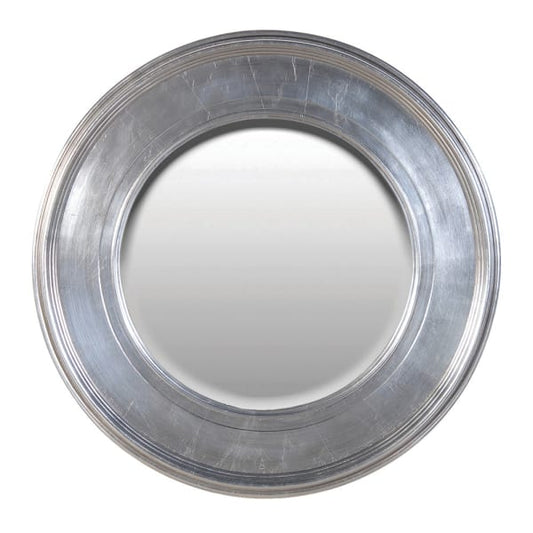 Sleek Silver Round Wall Mirror – Paulownia Wood Frame & Sleek Finish  - Your Home Interiors - House & Home