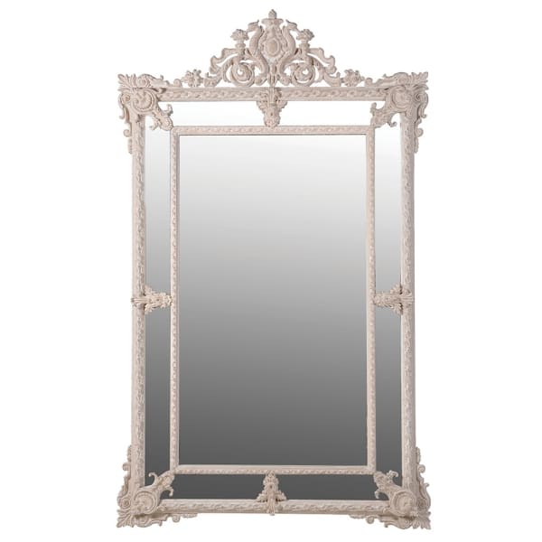 Sleek White Ornate Wall Mirror – Resin Detailing & Classic Design - Your Home Interiors - House & Home