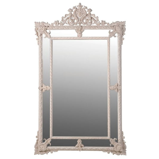 Sleek White Ornate Wall Mirror – Resin Detailing & Classic Design - Your Home Interiors - House & Home