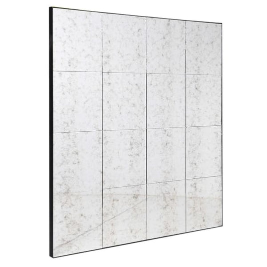 Modern Square Wall Mirror – Black Iron Frame & Elegant Design - Your Home Interiors - House & Home