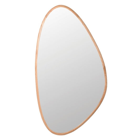 Contemporary Oak Wood Oval Wall Mirror – Natural Oak Frame & Sleek Design - Your Home Interiors - House & Home