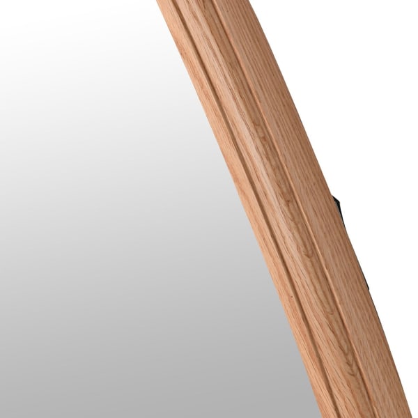 Contemporary Oak Wood Oval Wall Mirror – Natural Oak Frame & Sleek Design - Your Home Interiors - House & Home