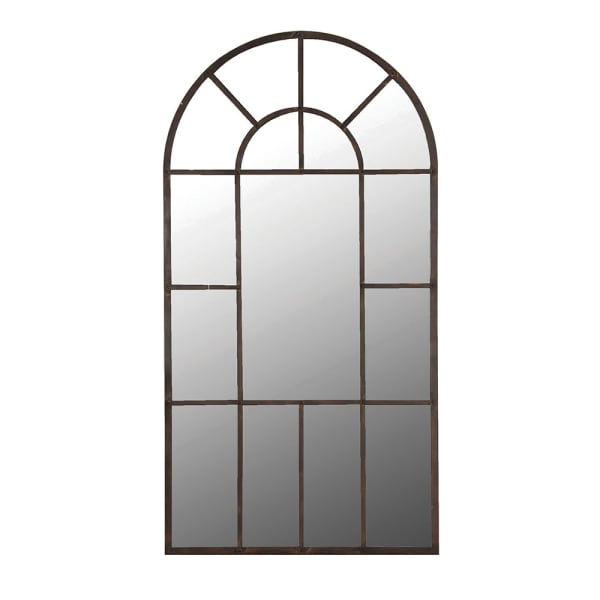 Industrial Black Arch Window Wall Mirror – Rolled Steel Frame & Galvanized Steel Wire - Your Home Interiors - House & Home