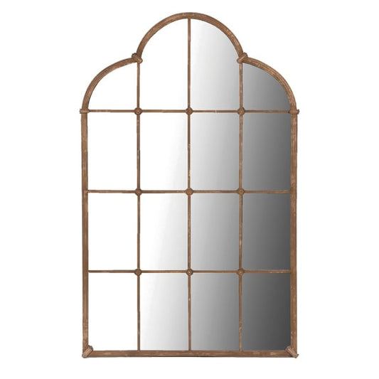 Rustic Arched Window Wall Mirror – Galvanized Steel Frame & Vintage Design - Your Home Interiors - House & Home