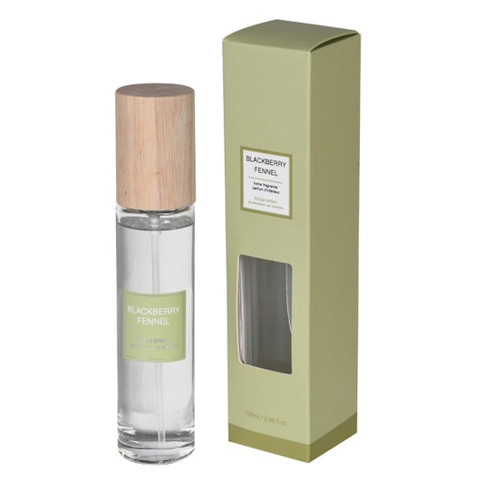 Refreshing Clear Glass Blackberry & Fennel Room Spray – Natural Home Fragrance & Green Gift Box - Your Home Interiors - House & Home