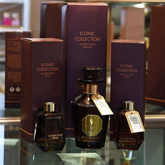 Luxurious Amber Glass Golden Hour Reed Diffuser – Warm Home Fragrance & Rich Brown Gift Box - Your Home Interiors - House & Home