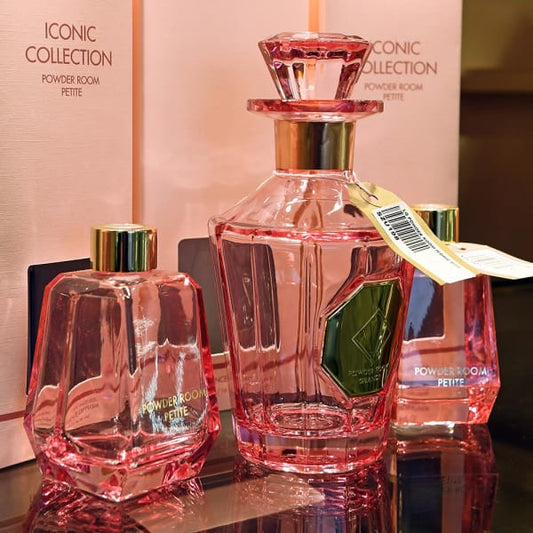 Elegant Pink Glass Powder Room Petite Reed Diffuser – Soft Floral Fragrance & Blush Gift Box - Your Home Interiors - House & Home