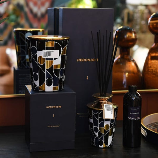 Luxury Geometric Glass Reed Diffuser – Elegant Home Fragrance & Deep Blue Gift Box - Your Home Interiors - House & Home