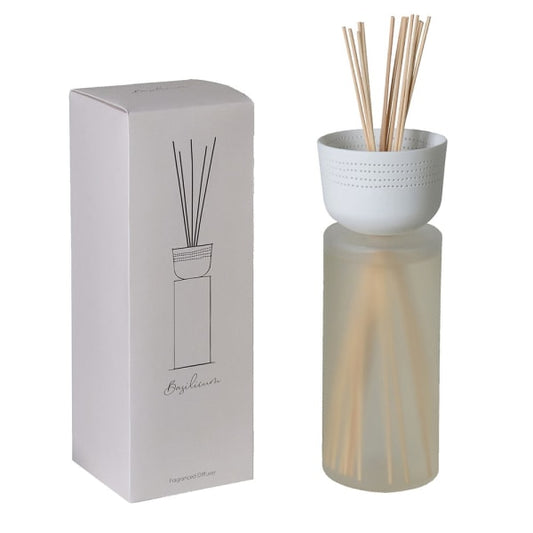 Minimalist Frosted White Glass Reed Diffuser – Elegant Home Fragrance & Stylish Gift Box - Your Home Interiors - House & Home