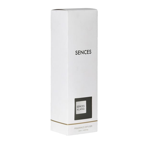Elegant Frosted White Glass Reed Diffuser – Minimalist Home Fragrance & Rubber Wood Accent