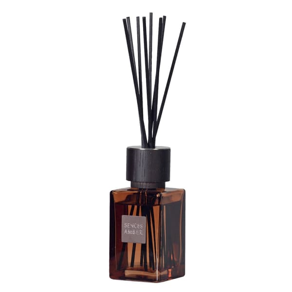 Amber Glass Moroccan Reed Diffuser – Warm Scent with Black Fiber Sticks - Your Home Interiors - House & Home